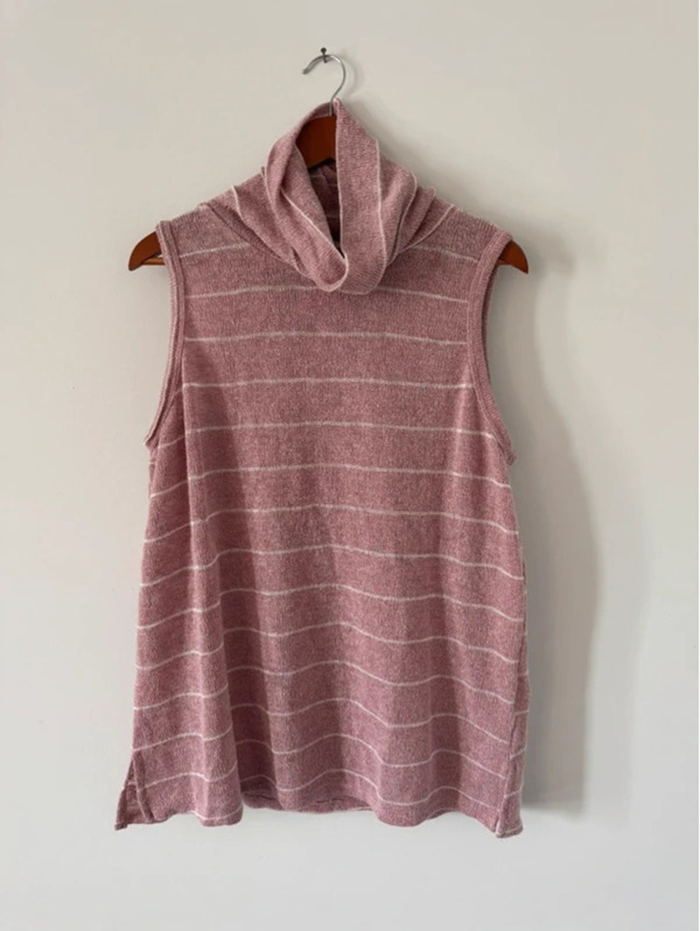 Hayden Plus Sleeveless Pink Knit Cowl Neck Sweater Top 1XL